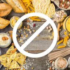 Zakazane produkty zbożowe, makarony, pieczywo i kasze. To symbol zakazu dla diety bez węglowodanów.