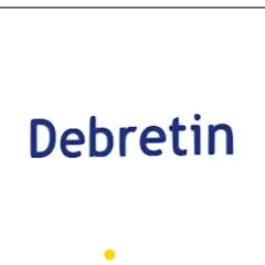 Debretin na co? Nazwa leku na białym tle.