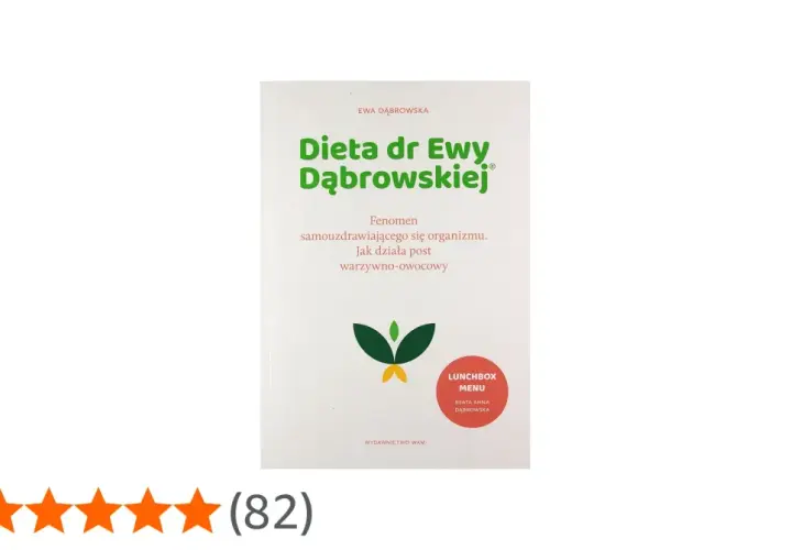 Okładka książki "Dieta dr Ewy Dąbrowskiej" z hasłem "Fenomen samouzdrawiającego się organizmu".