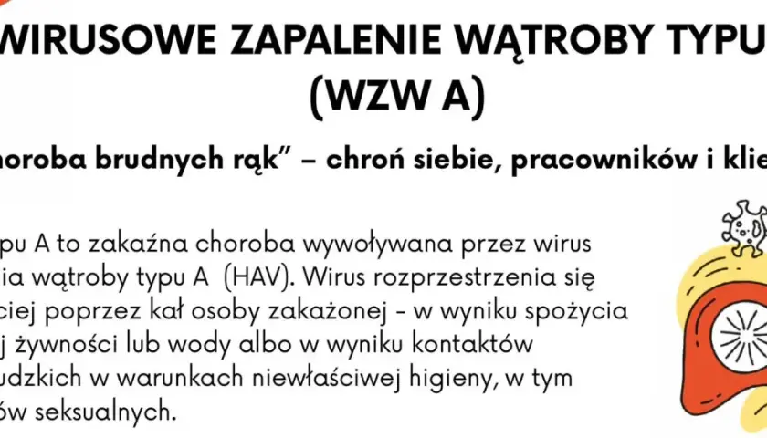 Wirusowe zapalenie wątroby typu A (wzw a), zwane "chorobą brudnych rąk", atakuje wątrobę. Chroń siebie i innych!