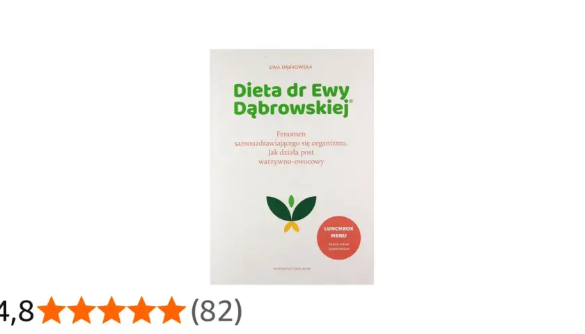 Okładka książki "Dieta dr Ewy Dąbrowskiej" z hasłem "Fenomen samouzdrawiającego się organizmu".